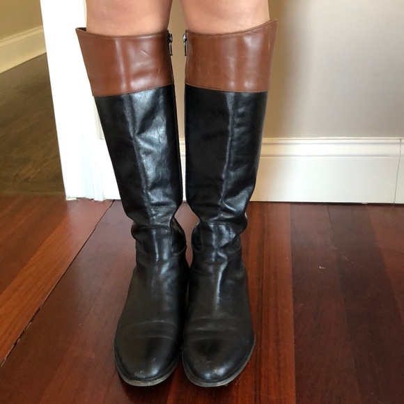 Saks Fifth Avenue Shoes - SOFT LEATHER TWO TONED RIDING BOOT